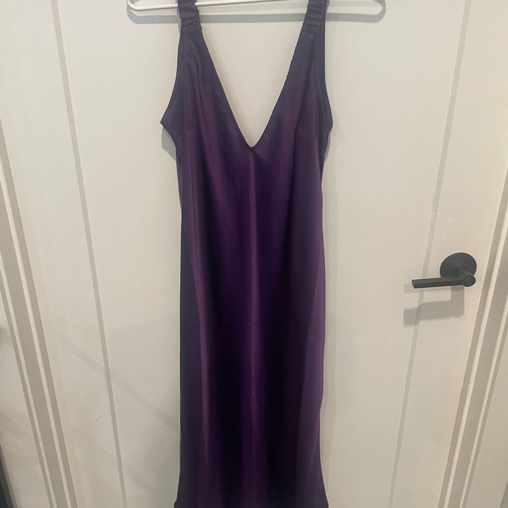 Elegant Purple Sleeveless Dress